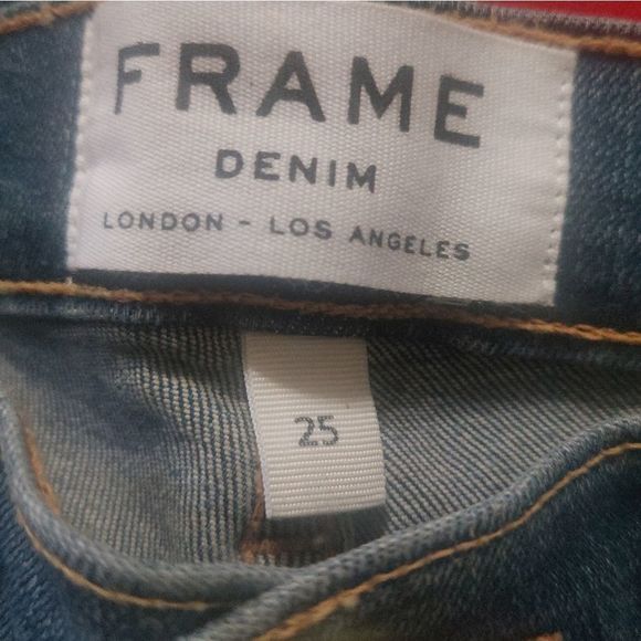 FRAME Denim Le High Skinny Distressed Knees Jeans - Picture 6 of 7